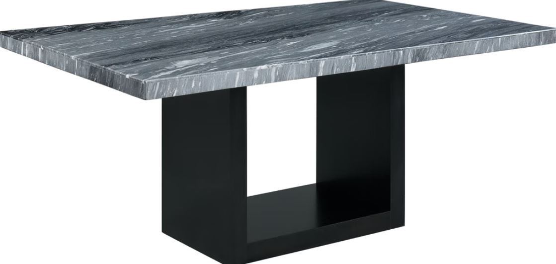 Damon White Leather PU Dining